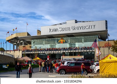Ames, Iowa, USA - 10/2019: External View Of Iowa State Cyclones Football Jack Trice Stadium