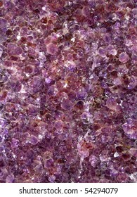 Amethyst carpet inside a druse