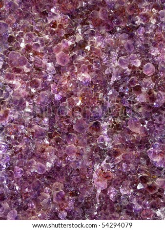 Amethyst carpet inside a druse