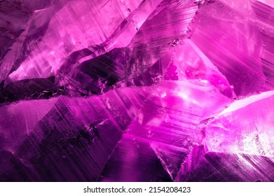 Amethyst Raw Unpolished Macro Detail Gemstone Texture Close-up Pink And Purple Crystal