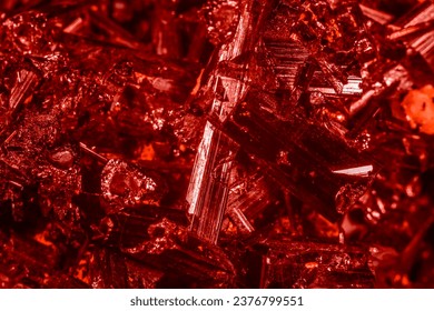 Amethyst red crystals. Gems. Mineral crystals in the natural environment. Texture of precious and semiprecious stones. Seamless background with copy space colored shiny surface of precious stones.