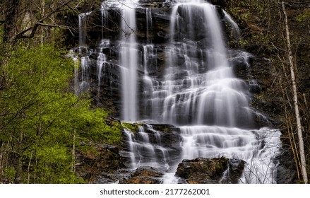 Amicalola Falls In The North Georgia Mountains In Springtime.