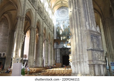 Amiens, France - 08 15 2022 : Notre Dame D'Amiens Cathedral, City Of Amiens, Somme Department, France