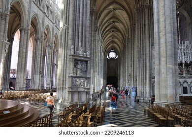 Amiens, France - 08 15 2022 : Notre Dame D'Amiens Cathedral, City Of Amiens, Somme Department, France