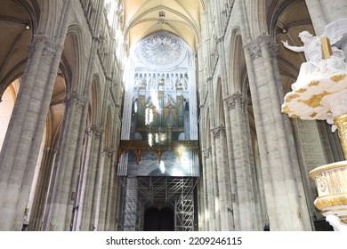 Amiens, France - 08 15 2022 : Notre Dame D'Amiens Cathedral, City Of Amiens, Somme Department, France