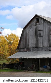 An Amish Barn In Autumn