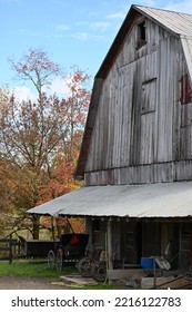 An Amish Barn In Autumn