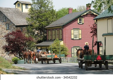 Amish wagons in Pennsylvania