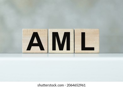 AML Acute Myeloid Leukemia Acronym On Wooden Cubes