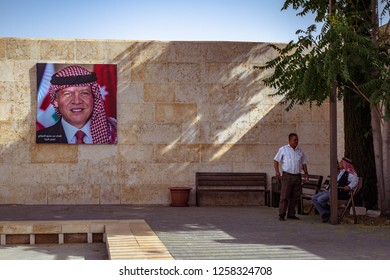 AMMAN / HASHEMITE KINGDOM OF JORDAN - MAY 5, 2018 : The Portrait Of Abdullah II Bin Al-Hussein Has Been King Of Jordan.