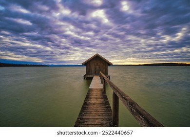 ammersee boathouse lake mystic coast - Powered by Shutterstock