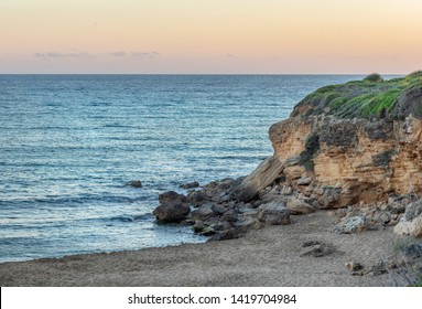 Ammes Beach After The Sunset On Kefalonia / Cephalonia Island, Greece