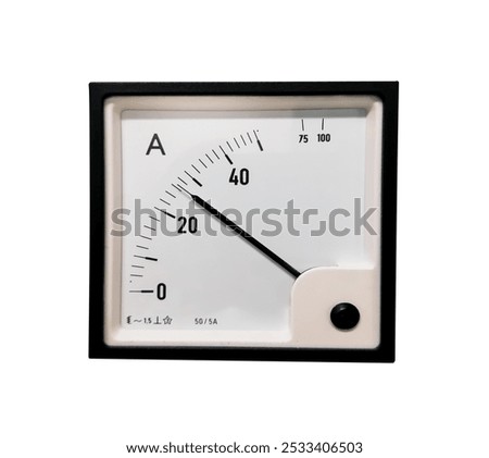 Ammeter used to measure current in electrical and electronic applications.