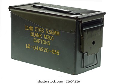 Ammo crate isolated on white