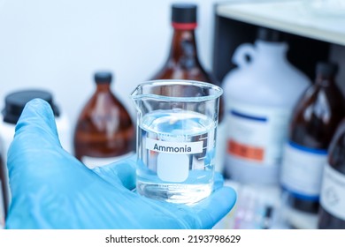 Ammonia In Glass, Chemical In The Laboratory And Industry