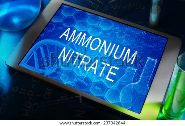 Ammonium Nitrate On Tablet Test Tubes Stock Photo Edit Now 237342844