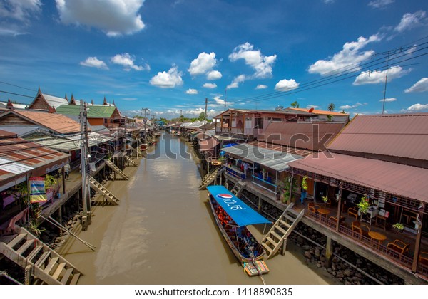 Amphawa Floating Marketsamut Songkhramjune1 2019atmosphere