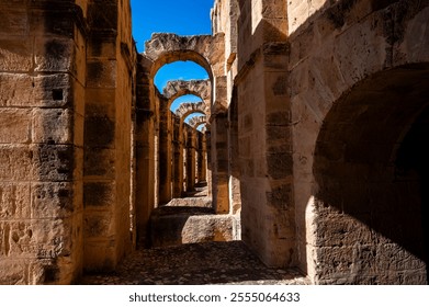 The Amphitheater of El Jem, Tunisia. The largest colosseum in North Africa. - Powered by Shutterstock