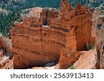 An Amphitheater formation in the cliffs of Bryce Canyon.