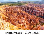 Amphitheater from Inspiration Point at sunrise, Bryce Canyon National Park, Utah, USA