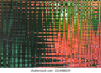 Amplitude abstract wave lengths in red and green peaks, and troughs, - Shutterstock ID 2214488259