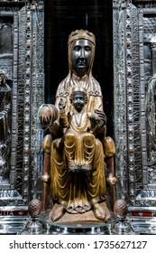 AMPOSTA, SPAIN - MAY 19, 2020: Lady Of Montserrat Black Madonna