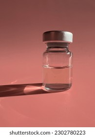 Ampoule of drug, vaccine or liquid for mesotherapy and aesthetic medicine. Chemical peeling. A piece of equipment for beauty salons and hospitals - Shutterstock ID 2302780223