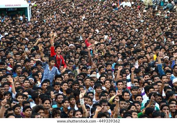 Amravati Maharashtra India August 24 Crowd Stock Photo 449339362 ...