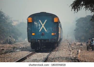 Amritsar, Punjab - August 2020 : Indian Railways Shramik Express Train Shunting Towards Amritsar. Regular Trains Are Suspended Due To Coivd-19 (Corona Virus)