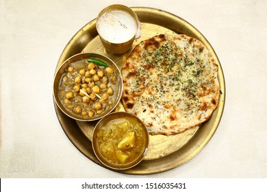 Amritsari Kulch And Chole Or Aloo Kulcha With Choley, Indian Street Food