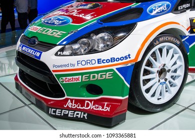 AMSTERDAM - APR 22, 2011: Ford Fiesta RS WRC Rally Sports Car On Display During The AutoRAI Motor Show.