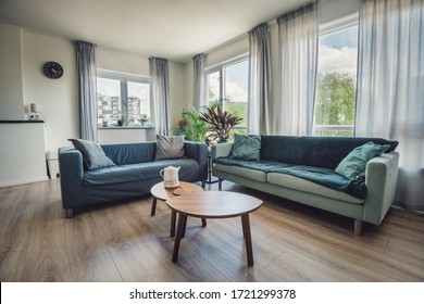 AMSTERDAM - APRIL 30: view of interior of Airbnb apartment on 30 April, 2020 in Amsterdam. Airbnb is a web-based apartment-rental company with over 1,500,000 listings all over the the world.