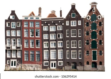 Amsterdam canal houses - Isolated