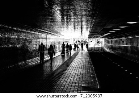 Similar – tunnel vision Prague