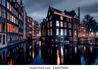 Amsterdam City in the evening, Netherlands
