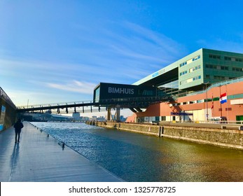 Amsterdam, Amsterdam - February 23 2018: Bimhuis Concert Venue Exterior