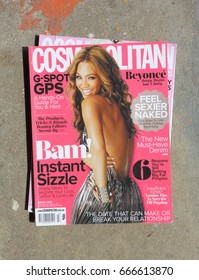 Amsterdam, Holland - 6.April 2017.: Photography Magazine COSMOPOLITAN, International Magazine Witch BEYONCÉ