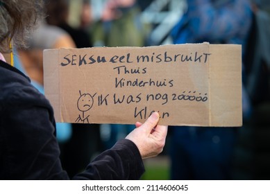 Amsterdam Nederlands 29 January 2022 Protest Sign Against Sexual Violence
Translation: 