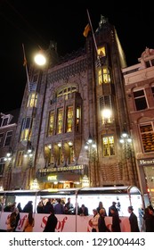 Amsterdam, Netherlands 2017-11-13 Pathe Theater Tuschinski Old Building Facade