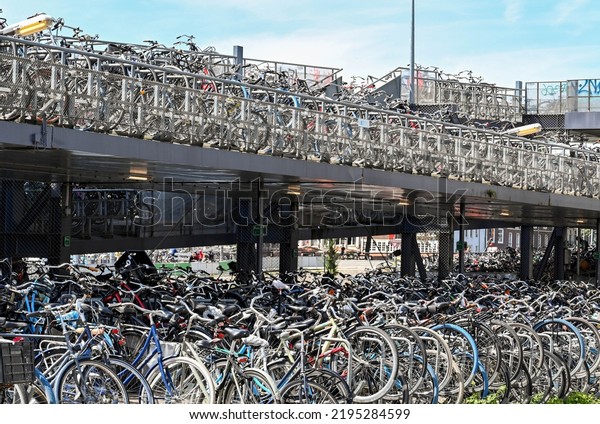 Amsterdam, Netherlands\
- August 2022: Bicycles left in a bicycle parking station in the\
centre of the city