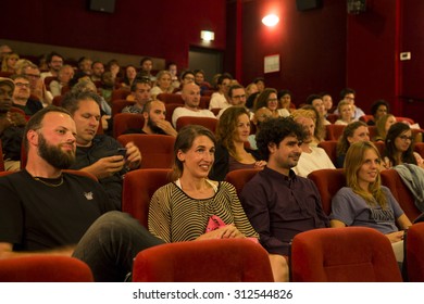 Amsterdam, The Netherlands - August 22 2015: Audience At Award Ceremony Of World Cinema Amsterdam Film Festival Held From 14 To 23/08/2015. Winner Was Director Sibs Shongwe For Necktie Youth