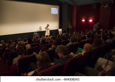 Amsterdam, The Netherlands - August 27 2016: Audience Watching Presentation Of  Closing Award Ceremony Of World Cinema Amsterdam, A World Film Festival Held From 18 To 27/08/2016