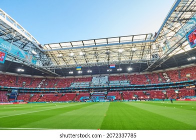 AMSTERDAM, NETHERLANDS - JUNE 13, 2021: Amsterdam Arena of Johan Cruijff EURO 2020. The football match Ukraine vs Netherlands