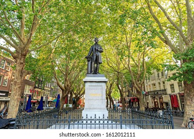 Amsterdam, Netherlands - June 30, 2019: Monument To Johan Rudolph Thorbecke At Rembrandt Square