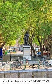 Amsterdam, Netherlands - June 30, 2019: Monument To Johan Rudolph Thorbecke At Rembrandt Square