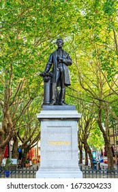 Amsterdam, Netherlands - June 30, 2019: Monument To Johan Rudolph Thorbecke At Rembrandt Square