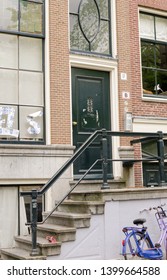 Amsterdam, Netherlands - May 02 2019: Street Adress Reguliersgracht 17, Outside Street View. Bar BORNhuis.