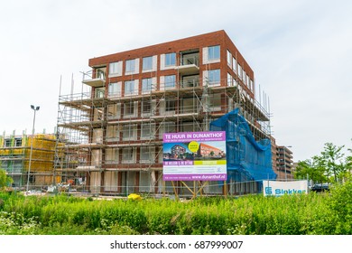 Amsterdam, The Netherlands, May 22 2017: The Building Of New Houses And Appartments In The West Part Of Amsterdam