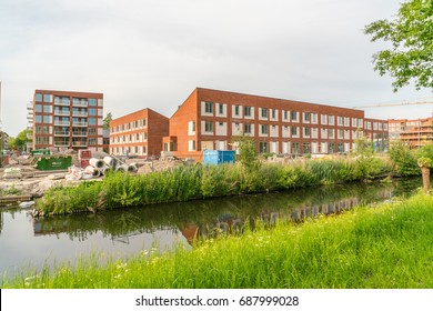 Amsterdam, The Netherlands, May 22 2017: The Building Of New Houses And Appartments In The West Part Of Amsterdam