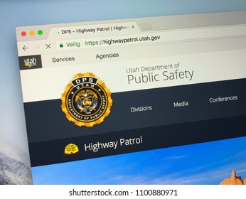 Amsterdam, Netherlands - May 28, 2018: Website Of Utah Department Of Public Safety, The Parent Agency Of The Utah Highway Patrol.